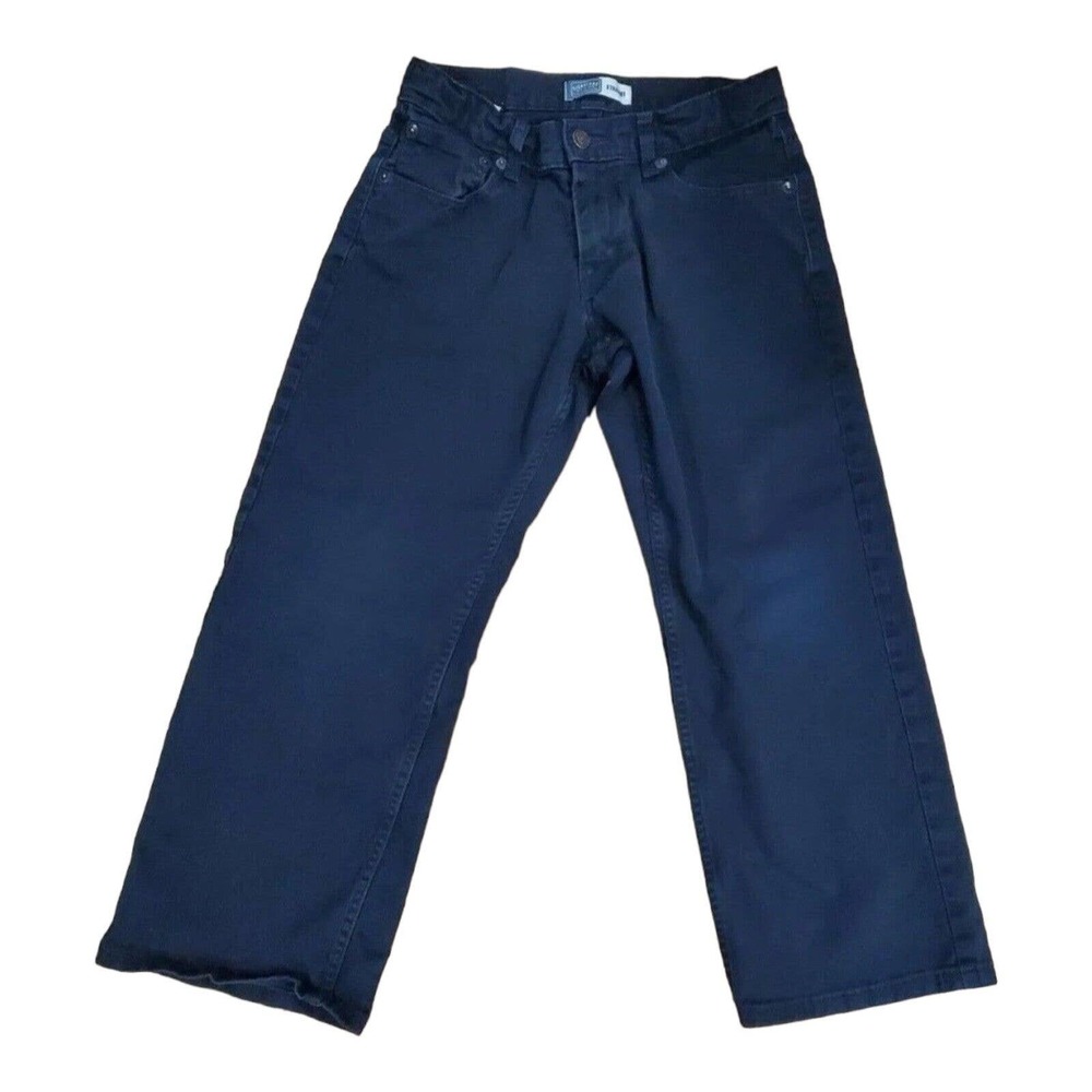 LEVI'S STRAUSS & CO. BOY'S ADJUSTABLE WAIST SIZE W29/L25 R JEANS BLACK